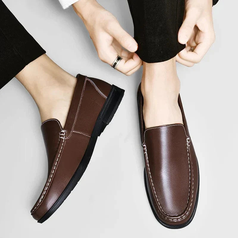 Victor|Mocassins en cuir véritable