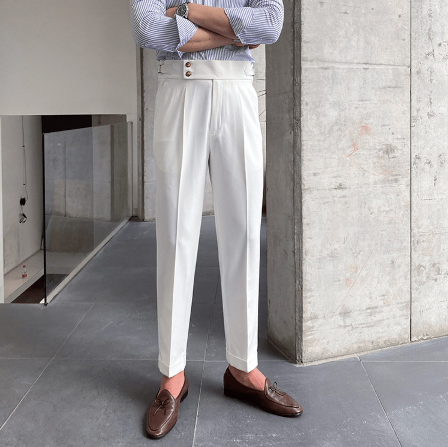 Pantalon Raffiné Élégant Taille Haute