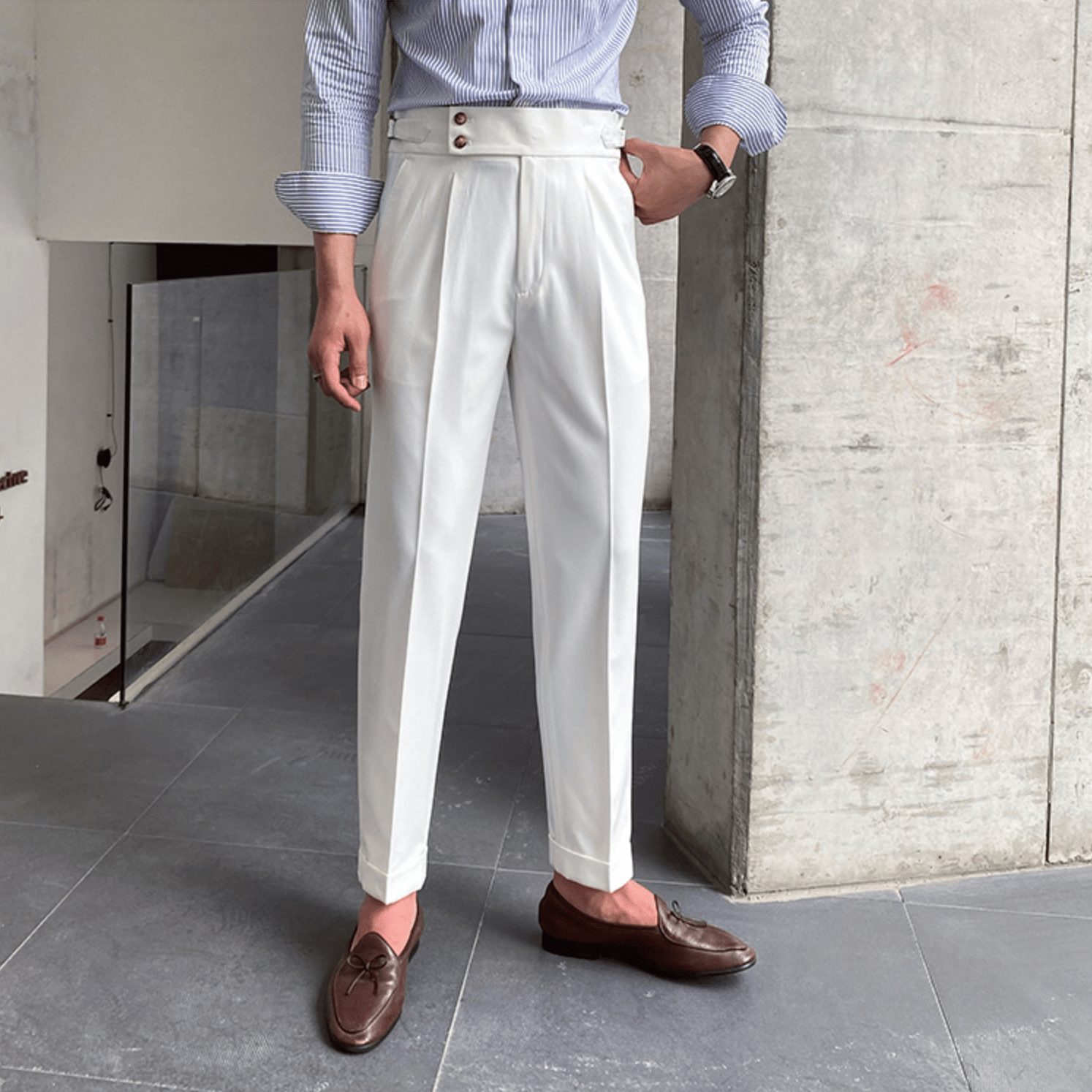 Pantalon Raffiné Élégant Taille Haute