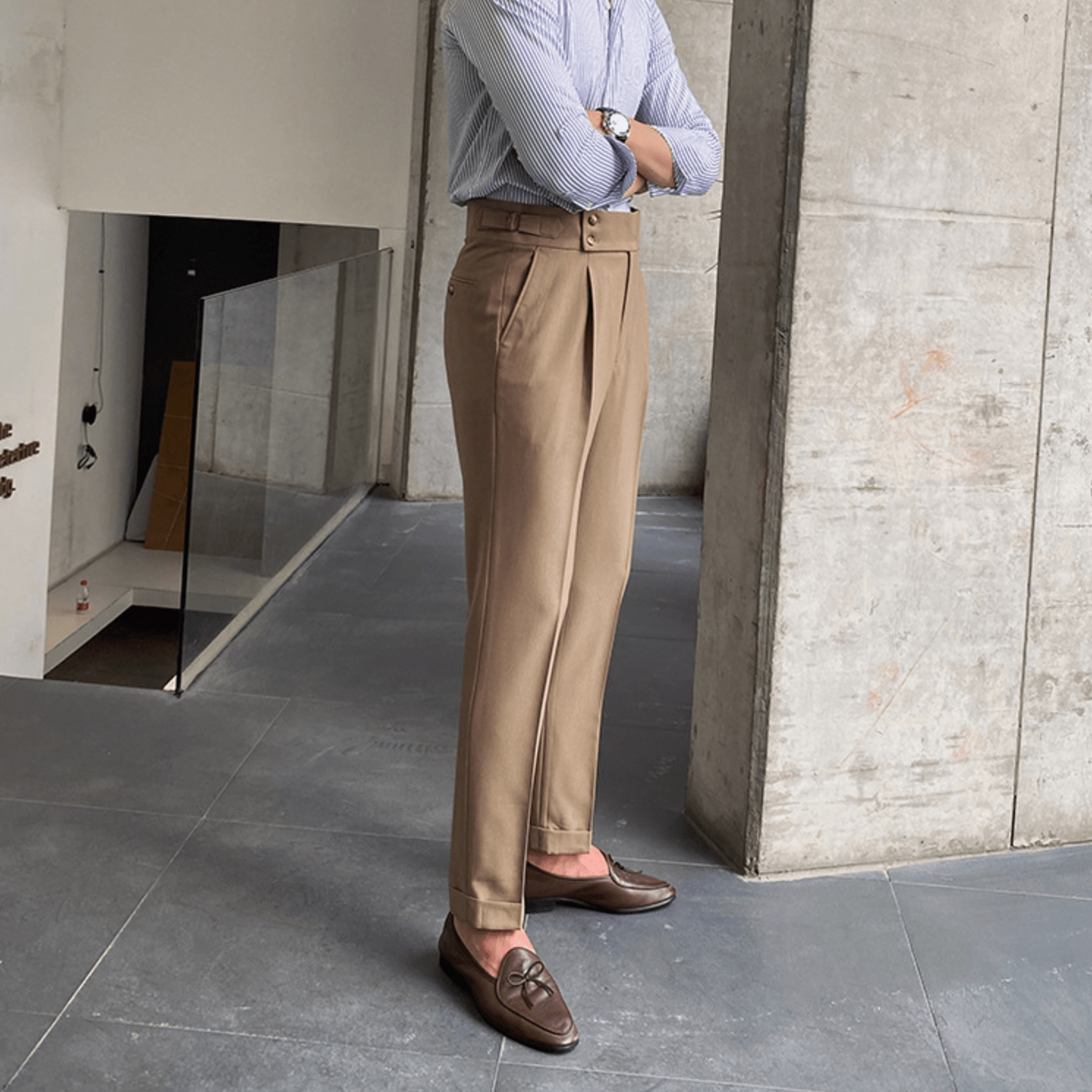 Pantalon Raffiné Élégant Taille Haute