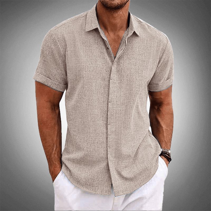 Camisa Manga Curta OLIVER de Linho 100% (LEVE 2 E PAGUE SOMENTE 1 )