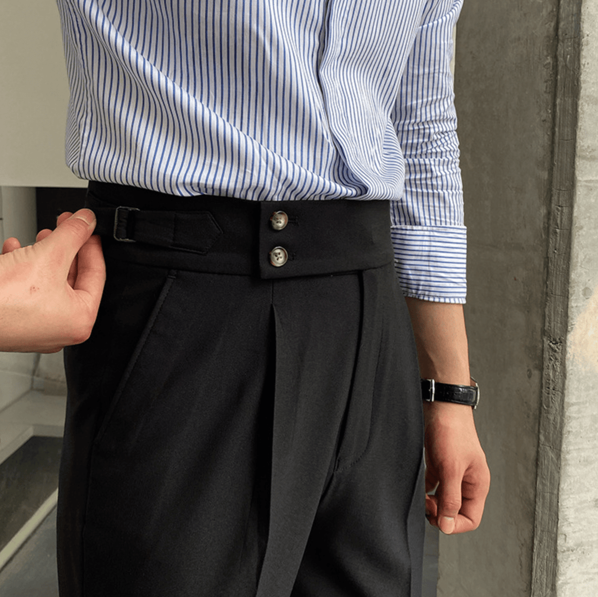 Edward™ - Pantalon Taille Haute - Bouclée