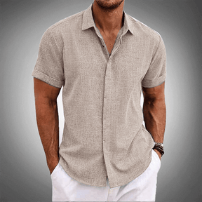 Camisa Manga Curta OLIVER de Linho 100% (LEVE 2 E PAGUE SOMENTE 1 )