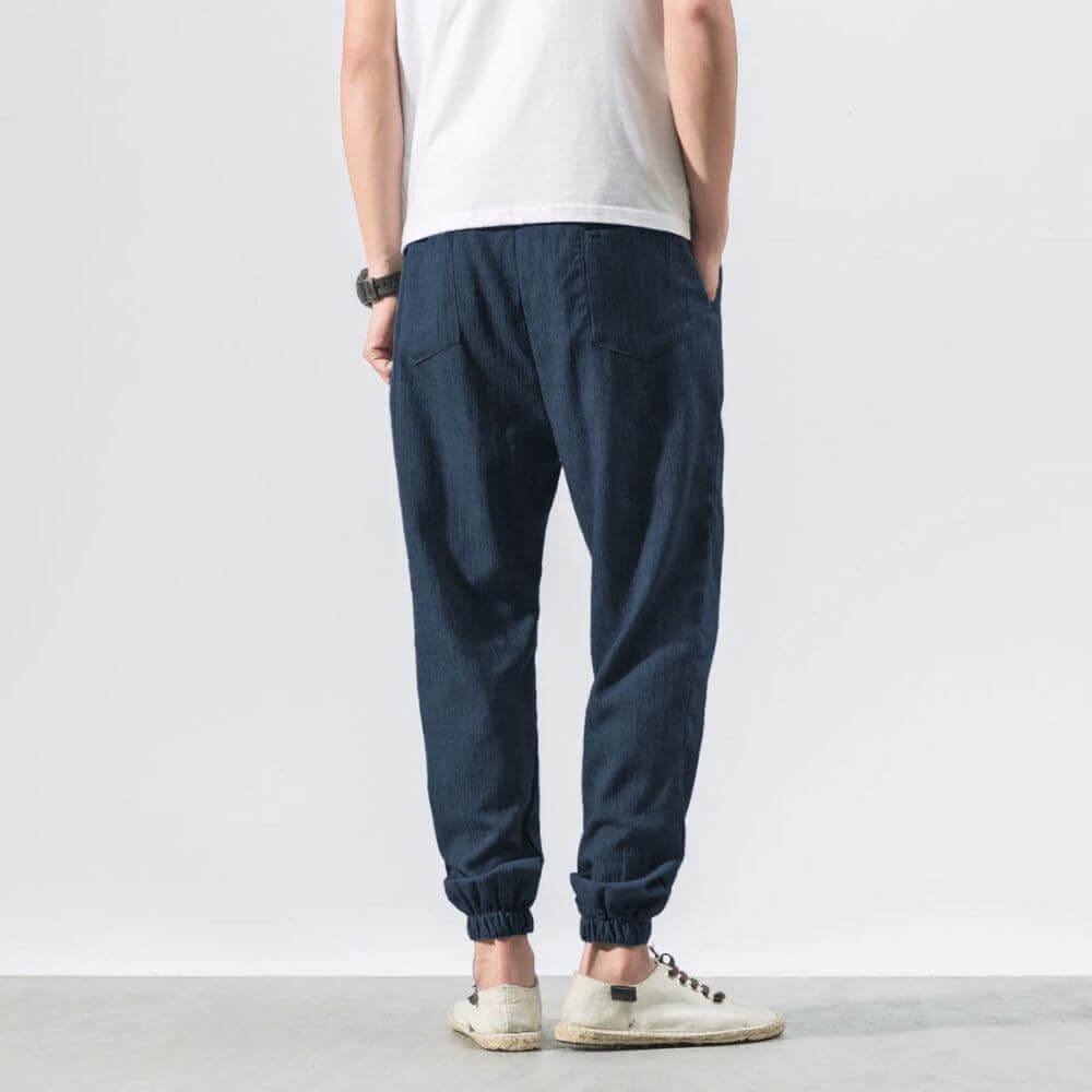 Émile - Pantalon confort fin en coton et lin