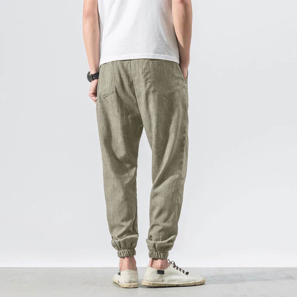 Émile - Pantalon confort fin en coton et lin