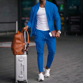 Ensemble 2 Pièces Zippé – Veste + Pantalon Homme