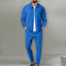 Ensemble 2 Pièces Zippé – Veste + Pantalon Homme